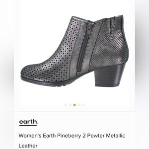 Women’s Earth Pineberry Metallic Lather Bootie